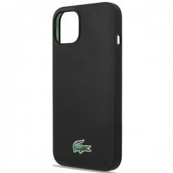 Θήκη Lacoste Liquid Silicone Microfiber Croc Logo MagSafe Case For Apple iPhone 14 (6.1") Black