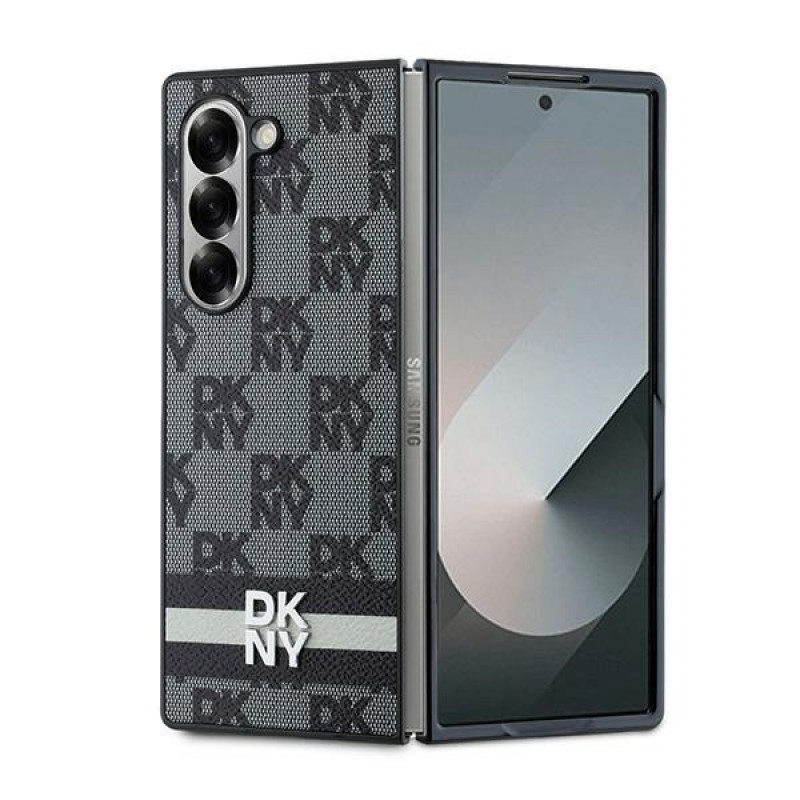 Θήκη DKNY PU Leather Checkered Pattern and Stripe Case Samsung Galaxy Z Fold6 5G SM-F956 Black