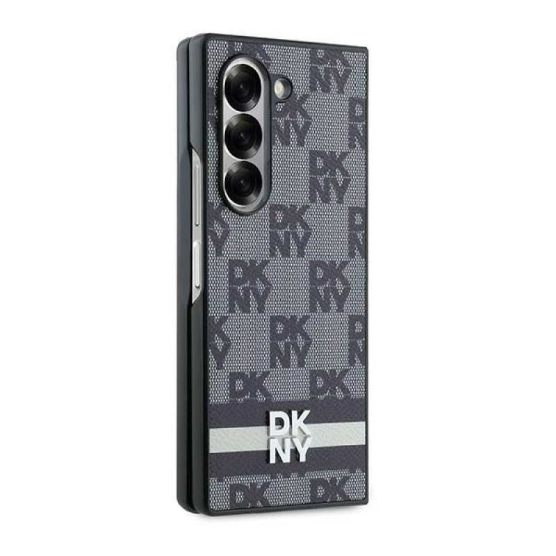 Θήκη DKNY PU Leather Checkered Pattern and Stripe Case Samsung Galaxy Z Fold6 5G SM-F956 Black