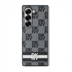 Θήκη DKNY PU Leather Checkered Pattern and Stripe Case Samsung Galaxy Z Fold6 5G SM-F956 Black