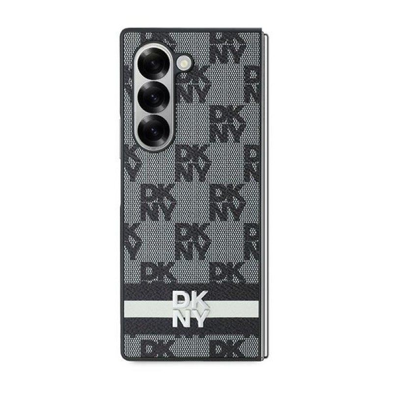 Θήκη DKNY PU Leather Checkered Pattern and Stripe Case Samsung Galaxy Z Fold6 5G SM-F956 Black