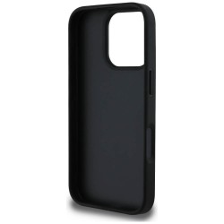 Θήκη Guess PU Grained 4G Metal Logo Case Apple iPhone 16 Pro (6.3") Black