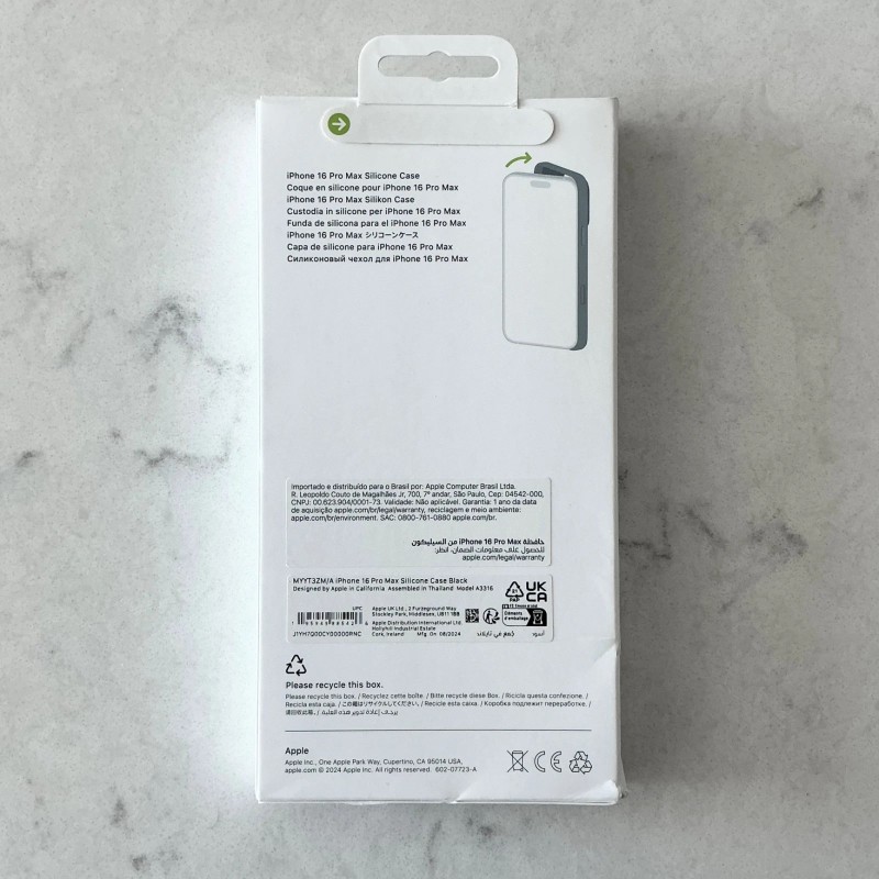 Θήκη Silicone Cover with MagSafe Apple iPhone 16 Pro Max (6.9") Black (Original)
