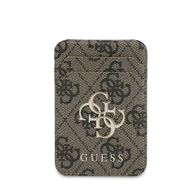 Βάση Γραφείου Guess 4G Metal Logo MagSafe Cardslot Stand Brown