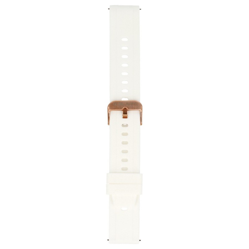 Ανταλλακτικό λουράκι Blavec W-17 Amber Silicone White Watch Band για Huawei Watch GT4 (41mm)  / Huawei Watch GT  5 (41MM)  / GT 5 Pro / Honor S1 (18mm)