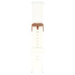 Ανταλλακτικό λουράκι Blavec W-17 Amber Silicone White Watch Band για Huawei Watch GT4 (41mm)  / Huawei Watch GT  5 (41MM)  / GT 5 Pro / Honor S1 (18mm)