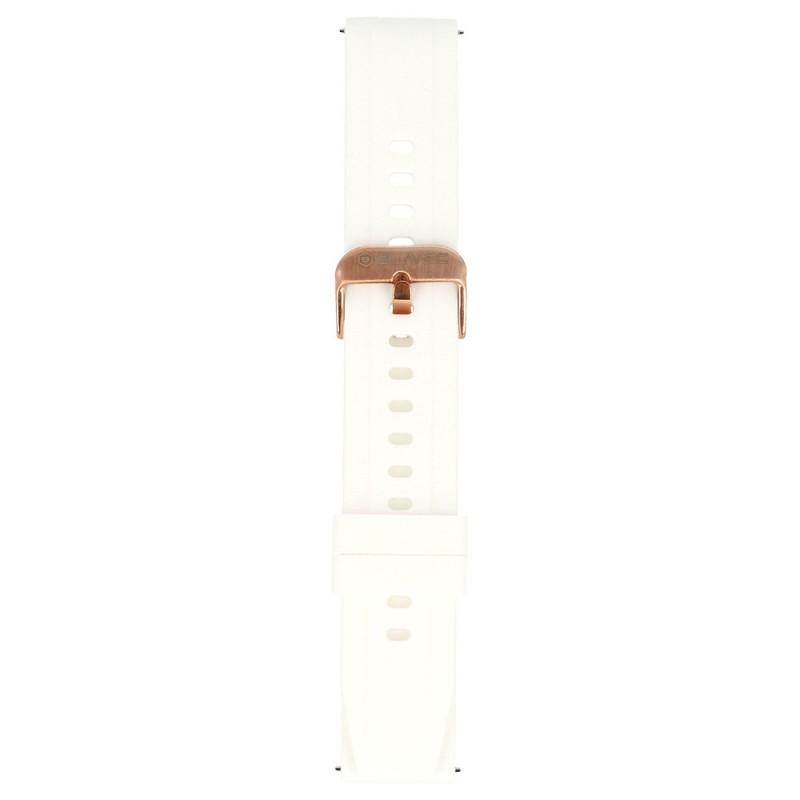 Ανταλλακτικό λουράκι Blavec W-17 Amber Silicone White Watch Band για Huawei Watch GT4 (41mm)  / Huawei Watch GT  5 (41MM)  / GT 5 Pro / Honor S1 (18mm)