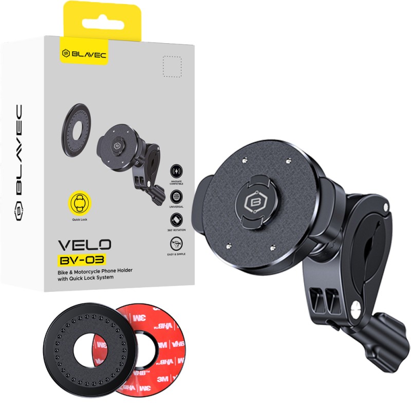 Βάση Ποδηλάτου Blavec BV-03 Velo Quick Lock Magsafe Bike Holder with Adjustable Arm Black