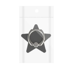 Δαχτυλίδι Συγκράτησης Κινητού Star Ring Holder Black