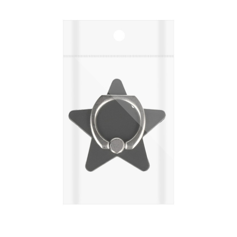 Δαχτυλίδι Συγκράτησης Κινητού Star Ring Holder Black