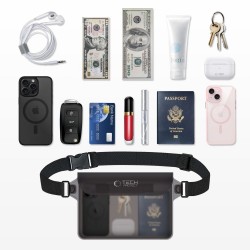Θήκη Tech-Protect UWP10 Universal Waterproof Pouch 10" Black / Clear