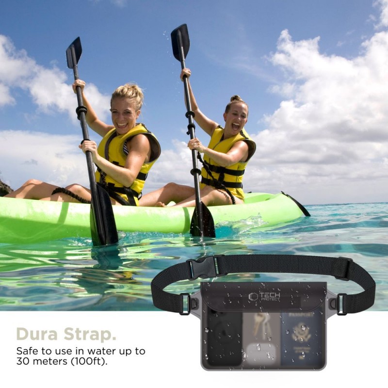 Θήκη Tech-Protect UWP10 Universal Waterproof Pouch 10" Black / Clear