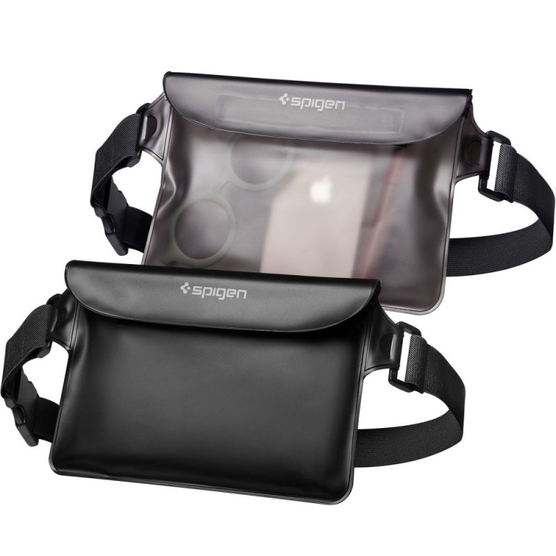 Θήκη Spigen Aqua Shield A620 Universal Waterproof Waist Bag Pouch (2τμχ) Black / Clear