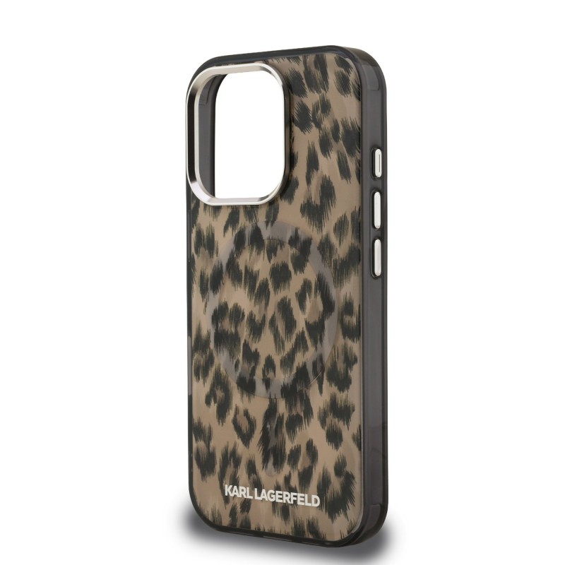 Θήκη Karl Lagerfeld IML Leopard MagSafe Case Apple iPhone 16 Pro Max (6.9") Brown