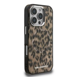 Θήκη Karl Lagerfeld IML Leopard MagSafe Case Apple iPhone 16 Pro Max (6.9") Brown