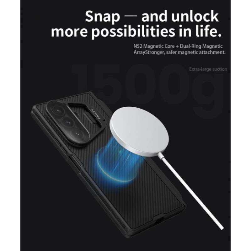 Θήκη Nillkin CamShield Prop Magnetic Pen Slot (Transparent Camera Lens) Samsung Galaxy Z Fold7 5G SM-F966 Black