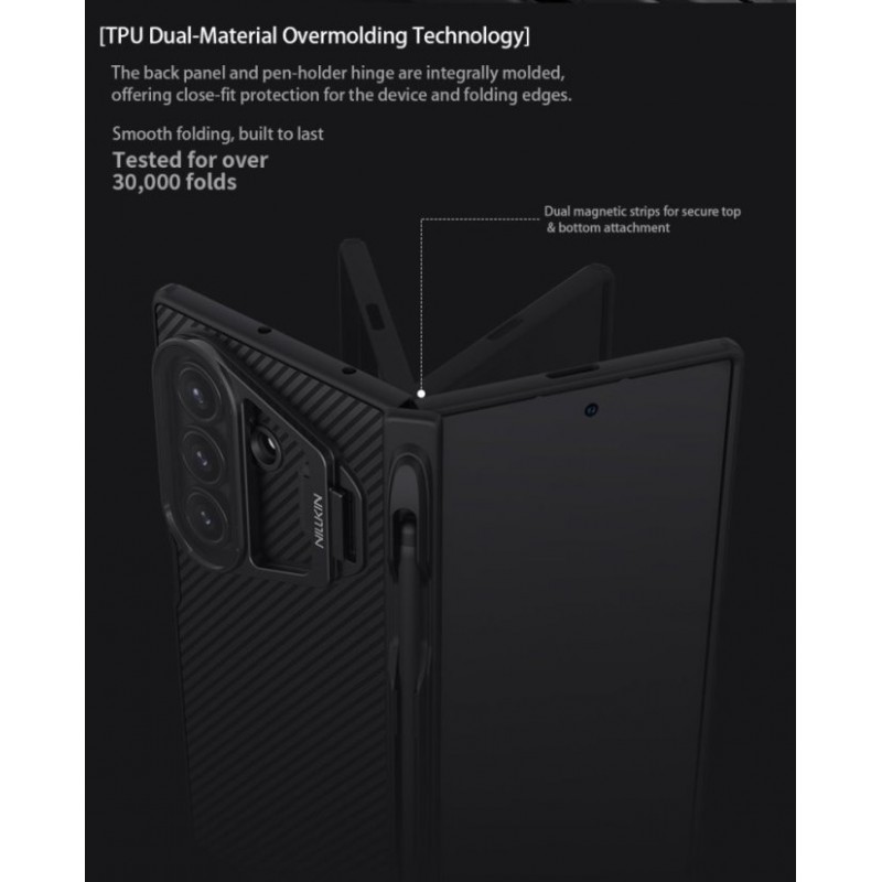 Θήκη Nillkin CamShield Prop Magnetic Pen Slot (Transparent Camera Lens) Samsung Galaxy Z Fold7 5G SM-F966 Black