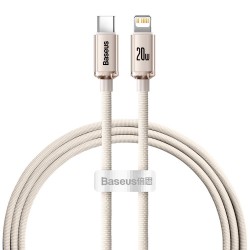 Καλώδιο Φόρτισης Baseus Crystal Shine Type-C to Lightning Cable 20W 1,2 m Pink (CAJY001304)