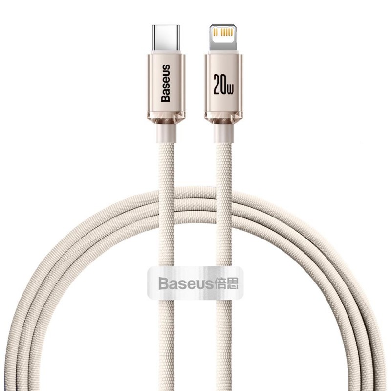 Καλώδιο Φόρτισης Baseus Crystal Shine Type-C to Lightning Cable 20W 1,2 m Pink (CAJY001304)