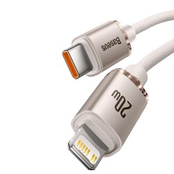 Καλώδιο Φόρτισης Baseus Crystal Shine Type-C to Lightning Cable 20W 1,2 m Pink (CAJY001304)