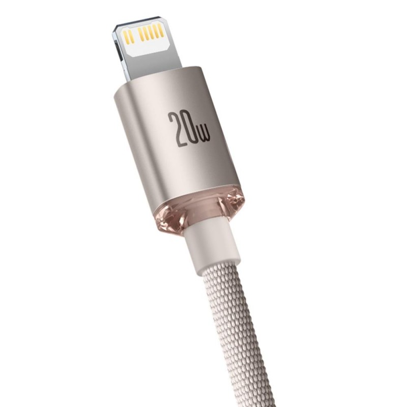 Καλώδιο Φόρτισης Baseus Crystal Shine Type-C to Lightning Cable 20W 1,2 m Pink (CAJY001304)