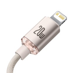 Καλώδιο Φόρτισης Baseus Crystal Shine Type-C to Lightning Cable 20W 1,2 m Pink (CAJY001304)