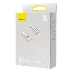Καλώδιο Φόρτισης Baseus Crystal Shine Type-C to Lightning Cable 20W 1,2 m Pink (CAJY001304)