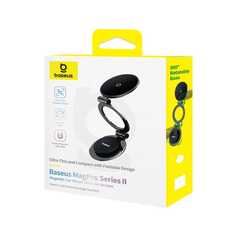 Βάση Αυτοκινήτου Baseus MagPro Series II Magnetic Car Mount Stick-on Version Cosmic Black