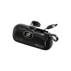 Εξωτερική Μπαταρία Forever Mini PowerBank MTB-100 22.5W 5000 mAh & Lightning Cable Black Εξωτερική Μπαταρία Forever Mini PowerBank MTB-100 22.5W 5000 mAh & Lightning Cable Black
