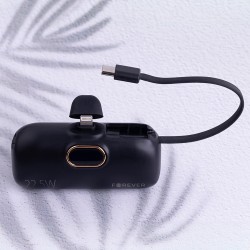 Εξωτερική Μπαταρία Forever Mini PowerBank MTB-100 22.5W 5000 mAh & Lightning Cable Black Εξωτερική Μπαταρία Forever Mini PowerBank MTB-100 22.5W 5000 mAh & Lightning Cable Black
