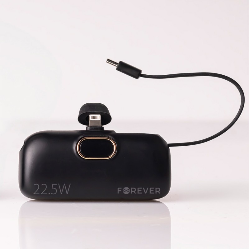 Εξωτερική Μπαταρία Forever Mini PowerBank MTB-100 22.5W 5000 mAh & Lightning Cable Black Εξωτερική Μπαταρία Forever Mini PowerBank MTB-100 22.5W 5000 mAh & Lightning Cable Black