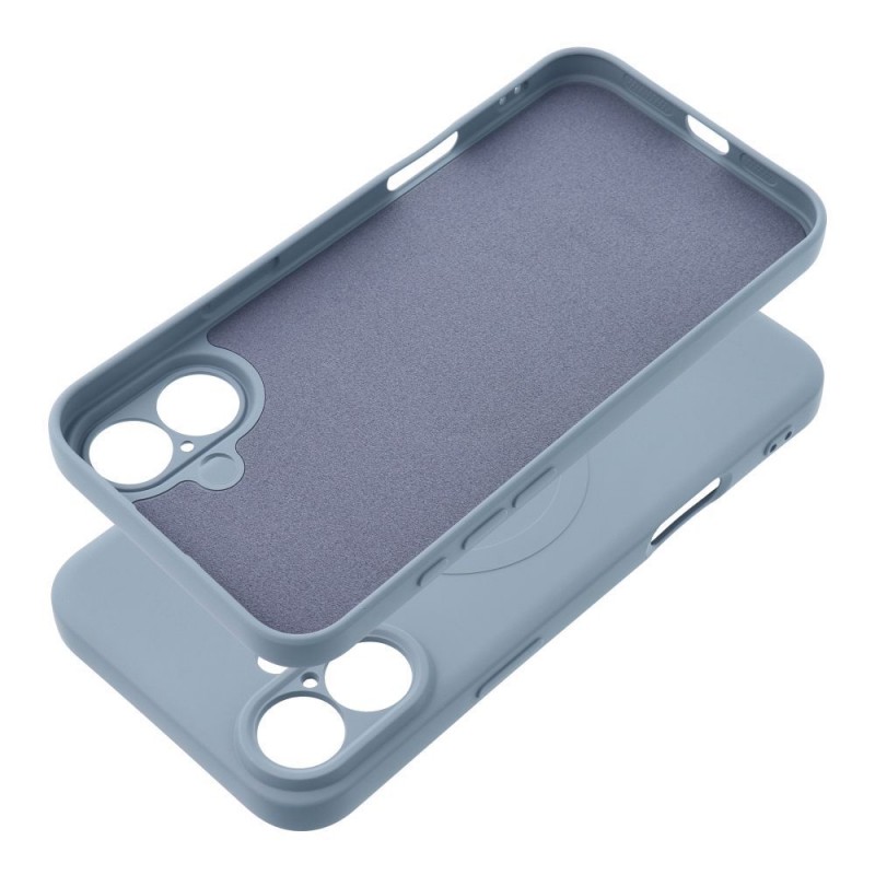 Θήκη Silicone Mag Cover Case With Magsafe iPhone 16e (6.1") Light Blue