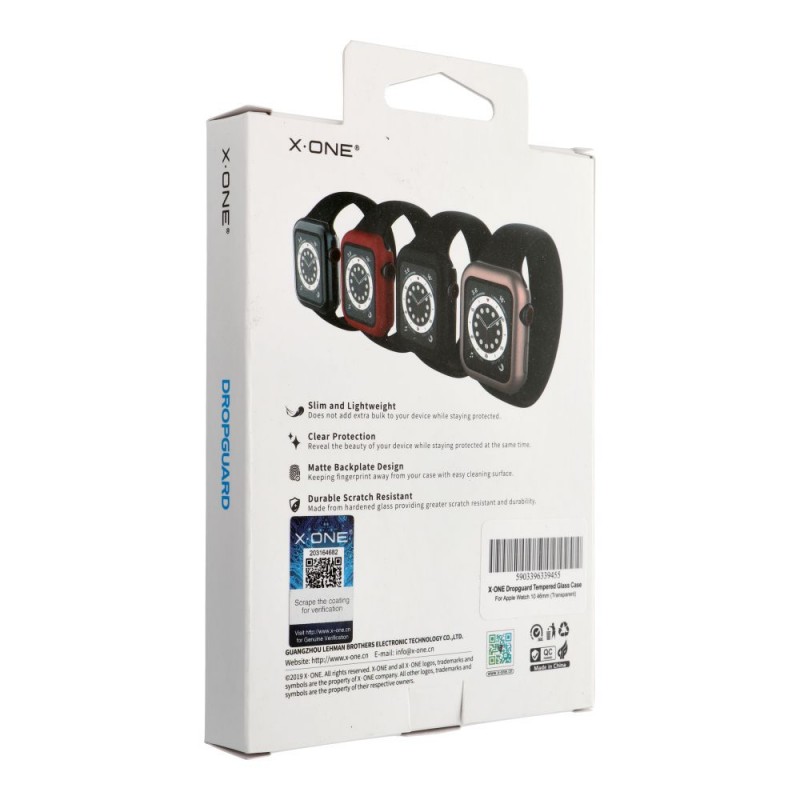 Θήκη X-ONE Dropguard Full Screen Cover Case Apple Watch 10 (46mm) Transparent