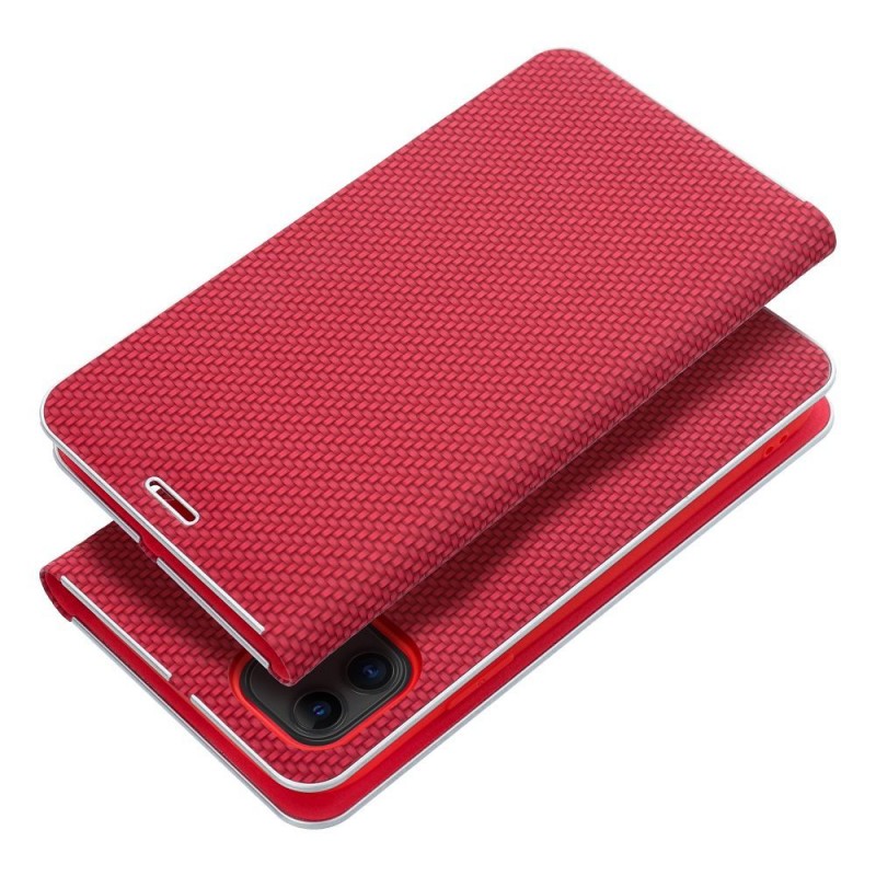 Θήκη Luna Book Carbon Case Apple iPhone 16 (6.1") Red