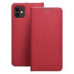 Θήκη Luna Book Carbon Case Apple iPhone 16 (6.1") Red