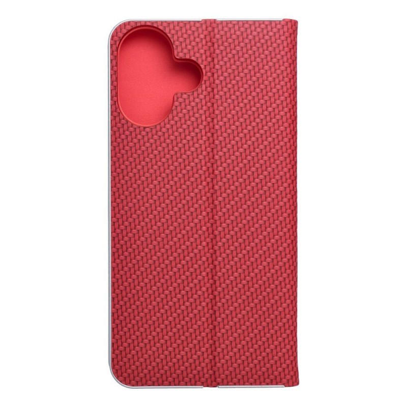 Θήκη Luna Book Carbon Case Apple iPhone 16 (6.1") Red