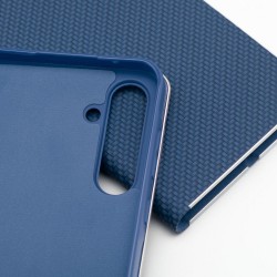 Θήκη Luna Book Carbon Xiaomi Redmi Note 14 5G / Poco M7 Pro Blue
