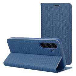 Θήκη Luna Book Carbon Xiaomi Redmi Note 14 5G / Poco M7 Pro Blue