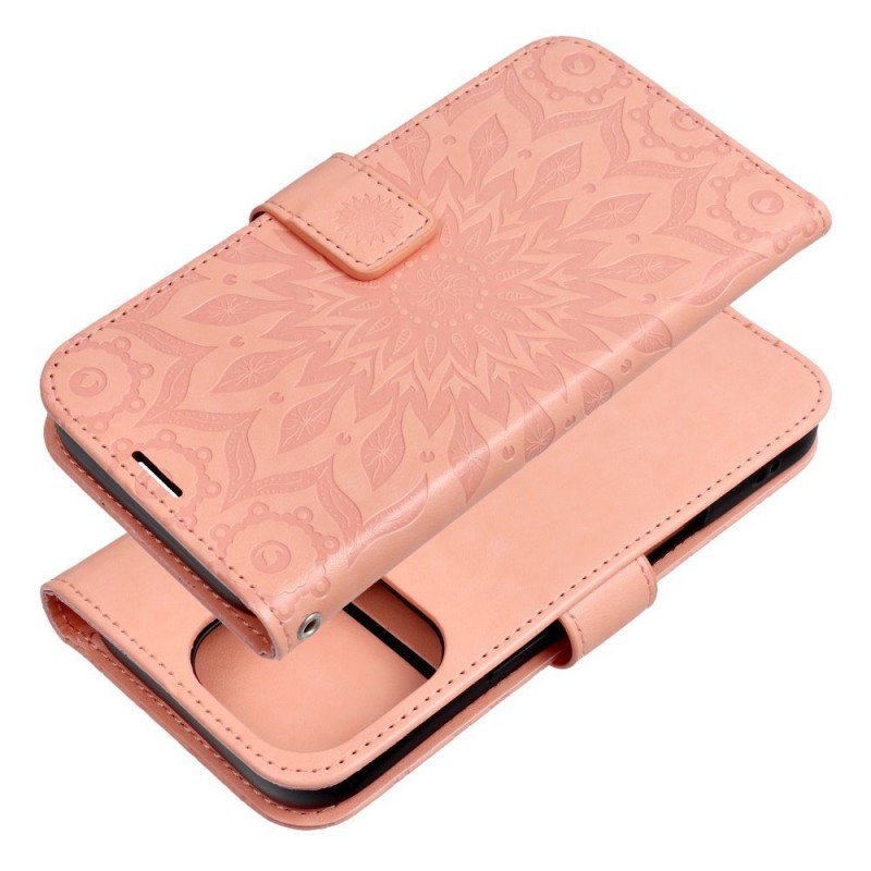 Θήκη Mezzo Book Case Apple iPhone 16 (6.1") Mandala Peach Fuzz