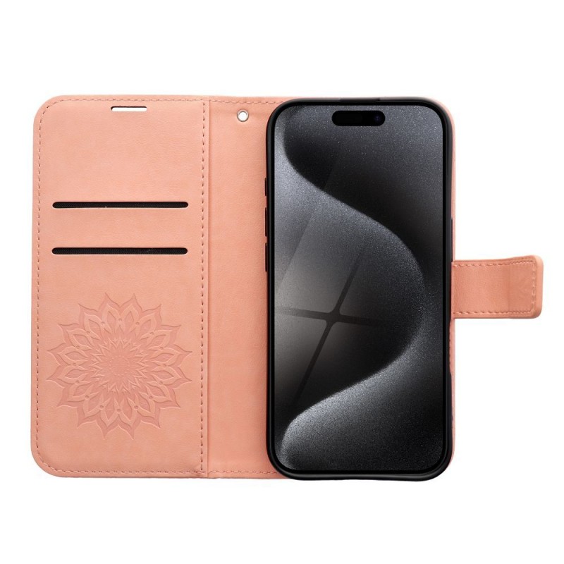 Θήκη Mezzo Book Case Apple iPhone 16 (6.1") Mandala Peach Fuzz