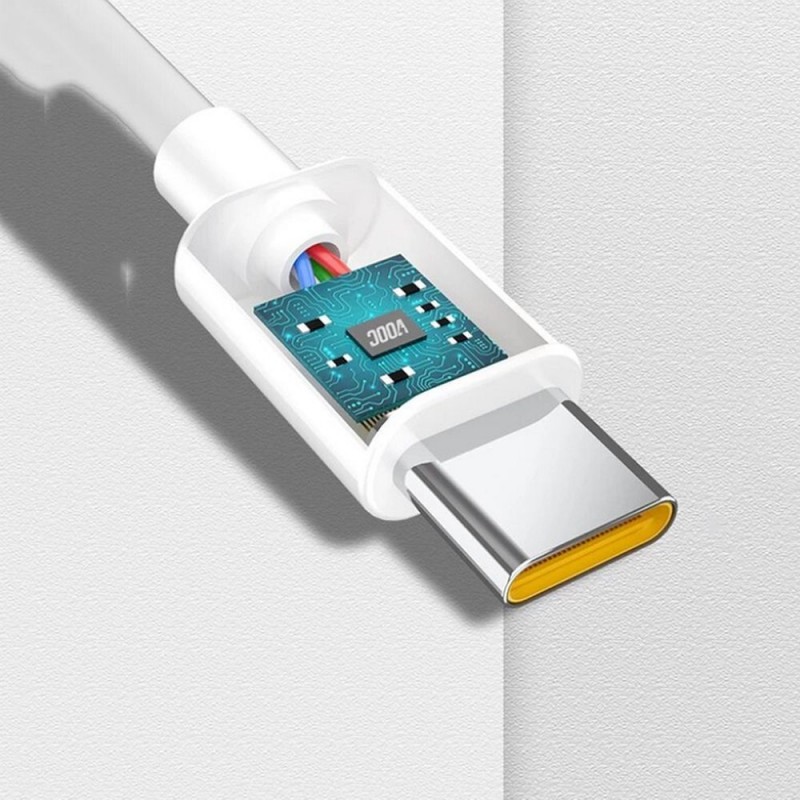 Καλώδιο Data Oppo DL136 USB to Τype-C White 65W 1m (Original Bulk) 