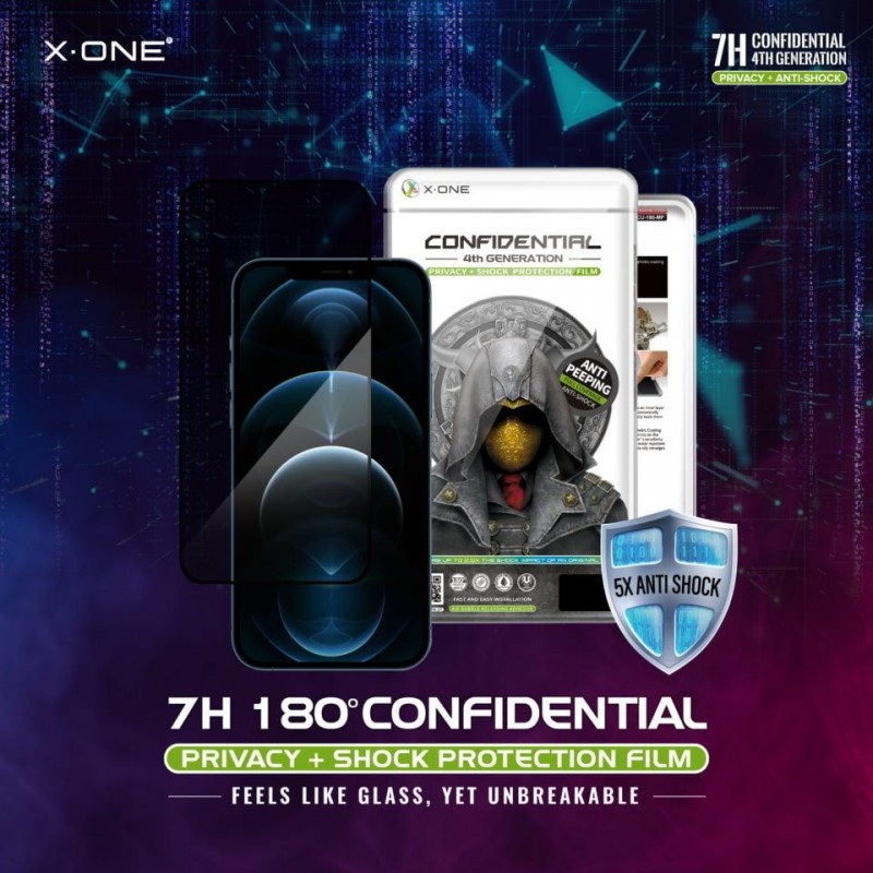 Γυαλί Προστασίας X-ONE Extreme Shock Eliminator 4th gen Privacy iPhone 14 Pro Max Γυαλί Προστασίας X-ONE Extreme Shock Eliminator 4th gen Privacy iPhone 14 Pro Max