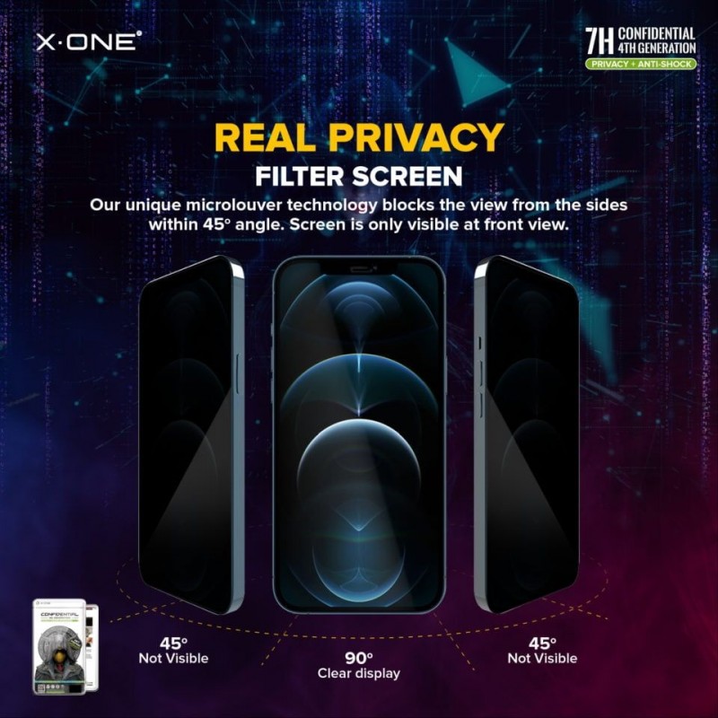 Γυαλί Προστασίας X-ONE Extreme Shock Eliminator 4th gen Privacy iPhone 14 Pro Max Γυαλί Προστασίας X-ONE Extreme Shock Eliminator 4th gen Privacy iPhone 14 Pro Max