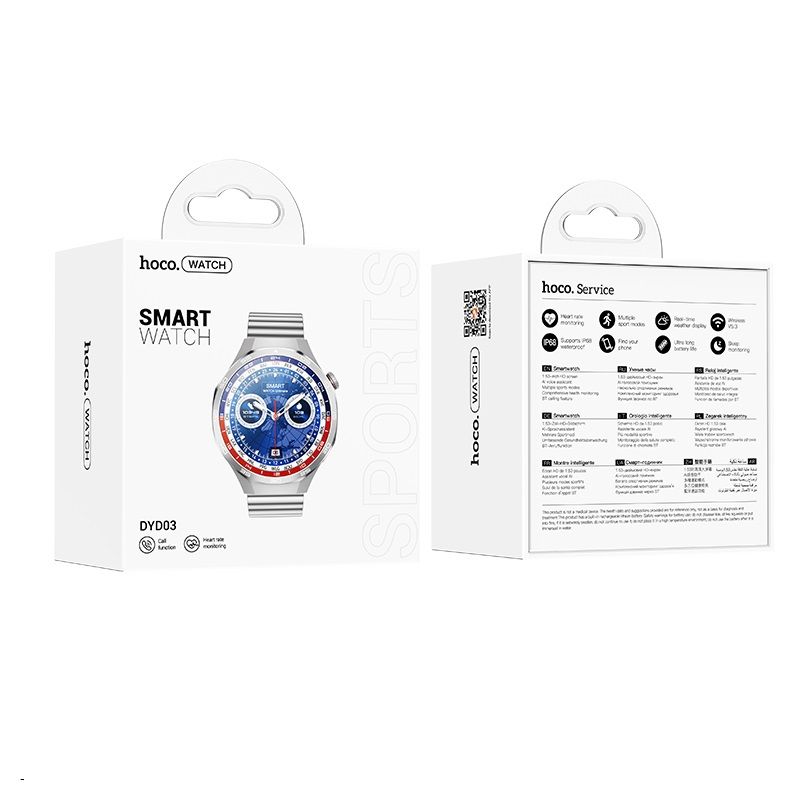 Smartwatch Hoco TFT Hoco DYD03 with Call Function Silver Smartwatch Hoco TFT Hoco DYD03 with Call Function Silver