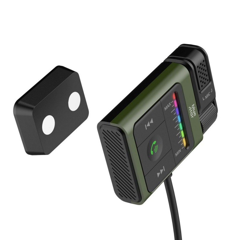 Ασύρματος Δέκτης Blue Star BT64 2in1 Bluetooth Audio Receiver FM Transmitter Equalizer Black