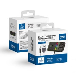 Ασύρματος Δέκτης Blue Star BT64 2in1 Bluetooth Audio Receiver FM Transmitter Equalizer Black