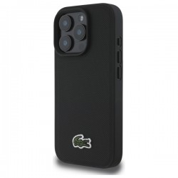 Θήκη Lacoste Iconic Petit Pique Woven Logo MagSafe Case Apple iPhone 16 Pro Max (6.9") Black Θήκη Lacoste Iconic Petit Pique Woven Logo MagSafe Case Apple iPhone 16 Pro Max (6.9") Black