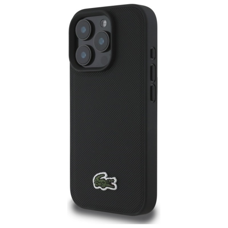 Θήκη Lacoste Iconic Petit Pique Woven Logo MagSafe Case Apple iPhone 16 Pro Max (6.9") Black Θήκη Lacoste Iconic Petit Pique Woven Logo MagSafe Case Apple iPhone 16 Pro Max (6.9") Black