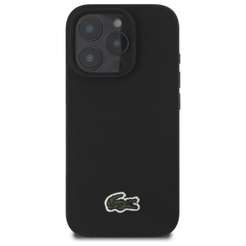 Θήκη Lacoste Iconic Petit Pique Woven Logo MagSafe Case Apple iPhone 16 Pro Max (6.9") Black Θήκη Lacoste Iconic Petit Pique Woven Logo MagSafe Case Apple iPhone 16 Pro Max (6.9") Black