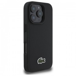 Θήκη Lacoste Iconic Petit Pique Woven Logo MagSafe Case Apple iPhone 16 Pro Max (6.9") Black Θήκη Lacoste Iconic Petit Pique Woven Logo MagSafe Case Apple iPhone 16 Pro Max (6.9") Black